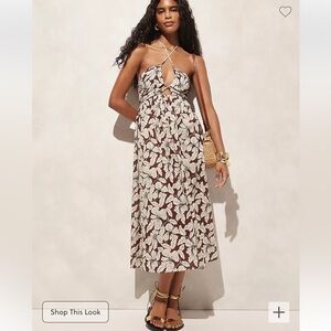 J. Crew Cutout halter beach dress in floral cotton voile